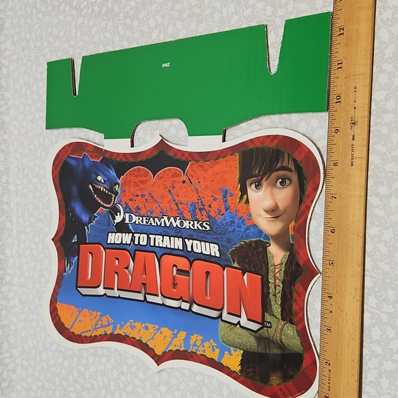 2010 DreamWorks How To Train Your Dragon Store Display/Shelf Topper Sign - Picture 4 of 7